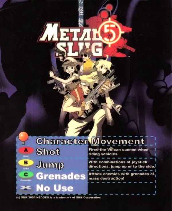 Metal Slug 5 mini marquee